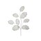 27" White Beaded Iced Holly Leaf Pick – Glitter Christmas Greenery Stem for Wreaths & Holiday Decor-MTX75967-WHT